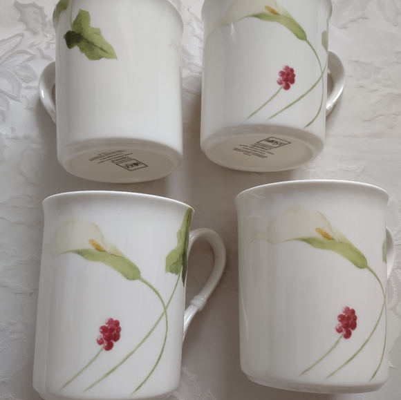 Mikasa classic calla super strong fine china 4 mugs tall large